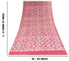Sanskriti Vintage Pink Soft Pure Crepe Silk Sari Leaf Digital Print Saree 5.5Yd
