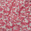 Sanskriti Vintage Pink Soft Pure Crepe Silk Sari Leaf Digital Print Saree 5.5Yd