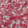 Sanskriti Vintage Pink Soft Pure Crepe Silk Sari Leaf Digital Print Saree 5.5Yd