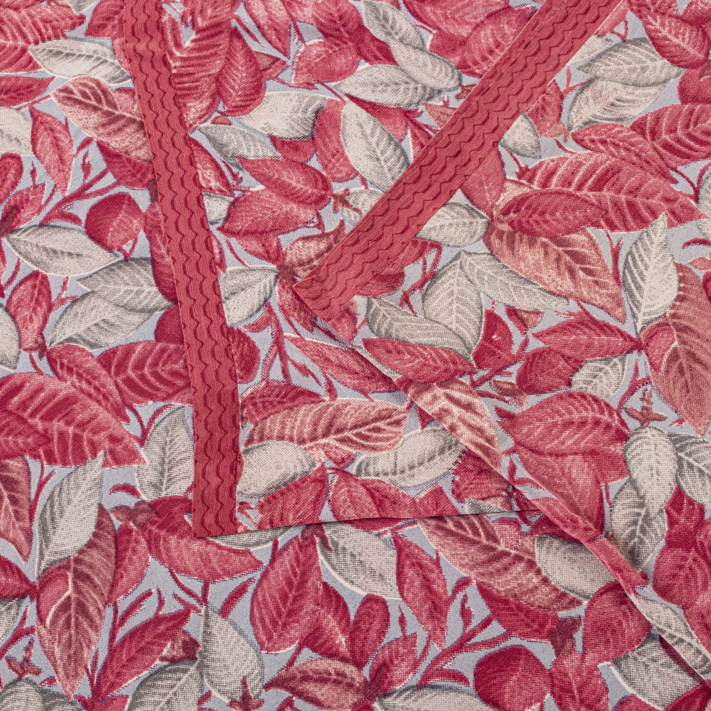 Sanskriti Vintage Pink Soft Pure Crepe Silk Sari Leaf Digital Print Saree 5.5Yd