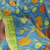 Sanskriti Vintage Blue Soft Pure Crepe Silk Sari Floral Digital Print Saree 5.5Y