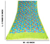 Sanskriti Vintage Blue Soft Pure Crepe Silk Sari Floral Digital Print Saree 5.5Y