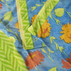 Sanskriti Vintage Blue Soft Pure Crepe Silk Sari Floral Digital Print Saree 5.5Y