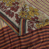 Sanskriti Vintage Beige Soft Pure Crepe SilkSari Floral Print Saree 5.5Yd Fabric