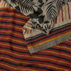 Sanskriti Vintage Beige Soft Pure Crepe SilkSari Floral Print Saree 5.5Yd Fabric