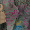 Sanskriti Vintage Green Soft Pure Crepe Silk Sari Leaf Handblock Print Saree 5+Y