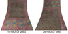 Sanskriti Vintage Green Soft Pure Crepe Silk Sari Leaf Handblock Print Saree 5+Y