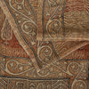 Sanskriti Vintage Soft Cream 100%Pure Crepe Silk Sari Abstract Print Saree 5.5Yd