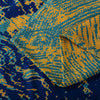 Sanskriti Vintage Saree Blue Pure Crepe Silk Abstract Printed Sari 5.5+Yd Fabric