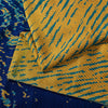 Sanskriti Vintage Saree Blue Pure Crepe Silk Abstract Printed Sari 5.5+Yd Fabric