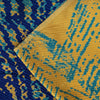 Sanskriti Vintage Saree Blue Pure Crepe Silk Abstract Printed Sari 5.5+Yd Fabric
