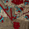 Sanskriti Vintage Saree Peach Pure Crepe Floral Digital Print Sari 5.5+Yd Fabric