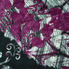 Sanskriti Vintage Saree Purple Pure Crepe Silk Floral Screen Printed Sari 5.5+Yd