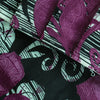 Sanskriti Vintage Saree Purple Pure Crepe Silk Floral Screen Printed Sari 5.5+Yd