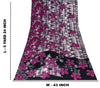 Sanskriti Vintage Saree Purple Pure Crepe Silk Floral Screen Printed Sari 5.5+Yd