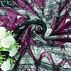 Sanskriti Vintage Saree Purple Pure Crepe Silk Floral Screen Printed Sari 5.5+Yd