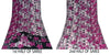 Sanskriti Vintage Saree Purple Pure Crepe Silk Floral Screen Printed Sari 5.5+Yd
