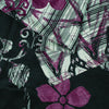 Sanskriti Vintage Saree Purple Pure Crepe Silk Floral Screen Printed Sari 5.5+Yd