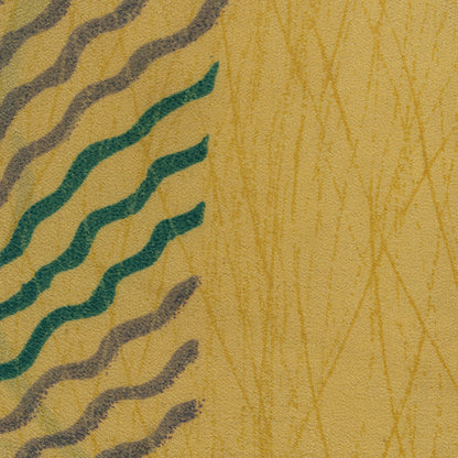 Sanskriti Vintage Saree Yellow Pure Crepe Floral Print Sari 5.5+Yd Craft Fabric