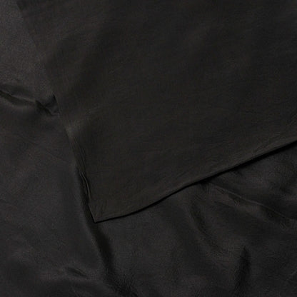 Sanskriti Vintage Saree Black Pure Crepe Solid/Plain Sari 5.5+Yd Craft Fabric