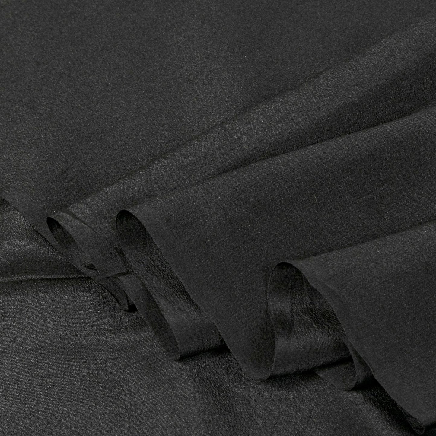 Sanskriti Vintage Saree Black Pure Crepe Solid/Plain Sari 5.5+Yd Craft Fabric