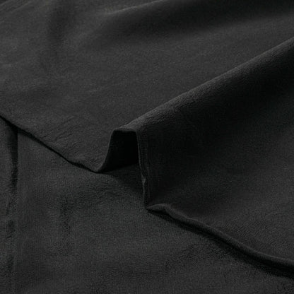 Sanskriti Vintage Saree Black Pure Crepe Solid/Plain Sari 5.5+Yd Craft Fabric