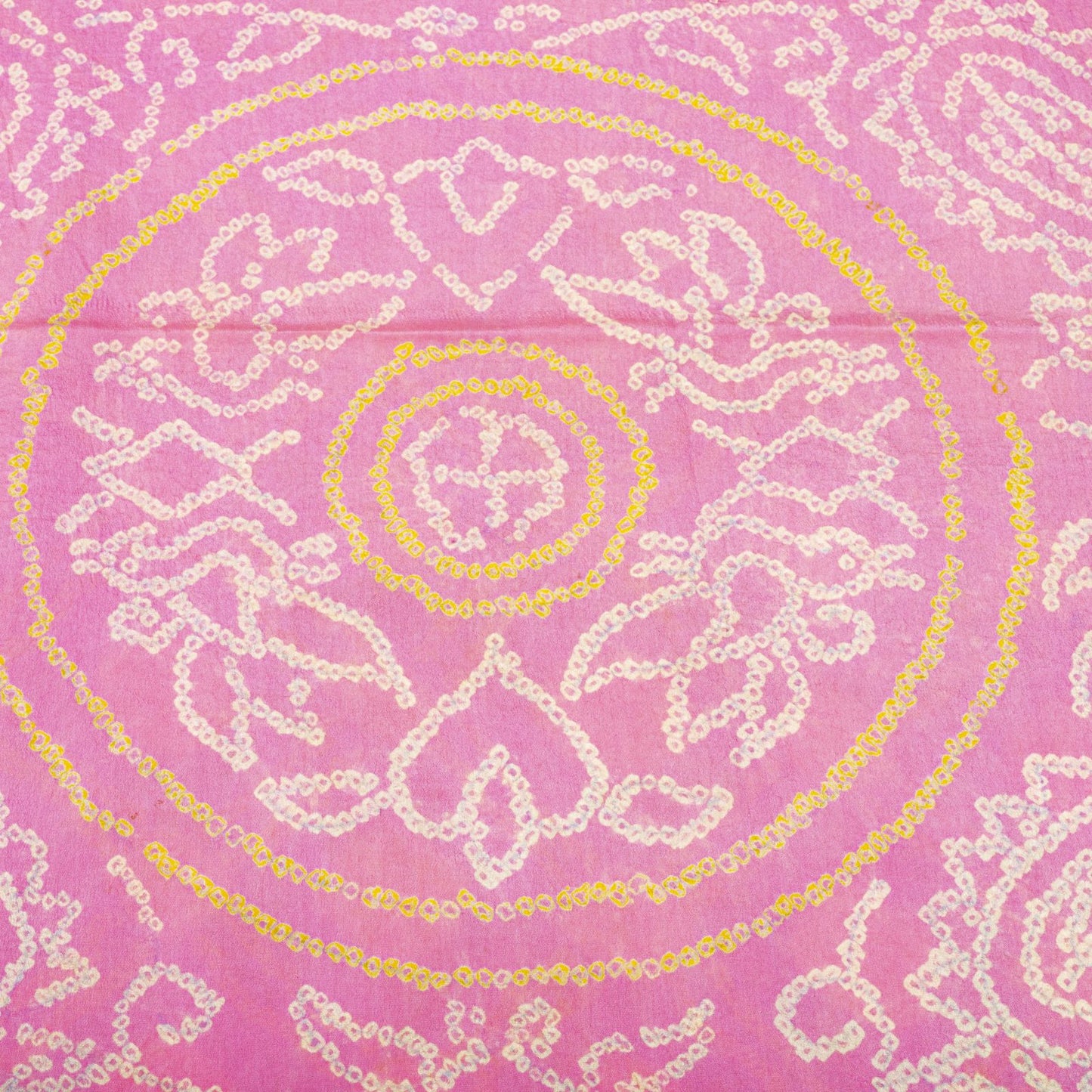 Sanskriti Vintage Saree Purple Pure Crepe Floral Bandhani Work Sari 5+Yd Fabric