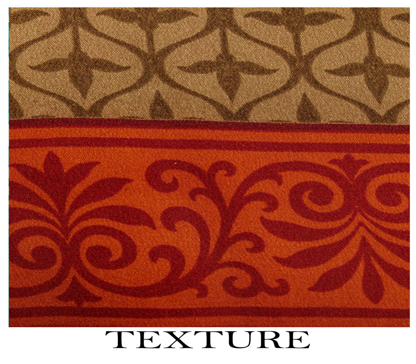Sanskriti Vintage Saree Orange Pure Crepe Floral Print Sari 5.5+Yd Craft Fabric
