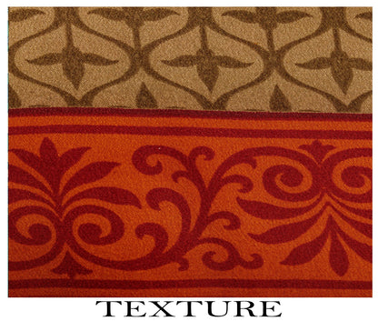 Sanskriti Vintage Saree Orange Pure Crepe Floral Print Sari 5.5+Yd Craft Fabric