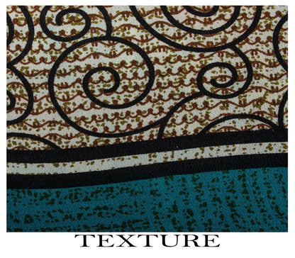 Sanskriti Vintage Blue Pure Crepe Silk Saree Floral Print Sari 5+Yard Fabric DIY