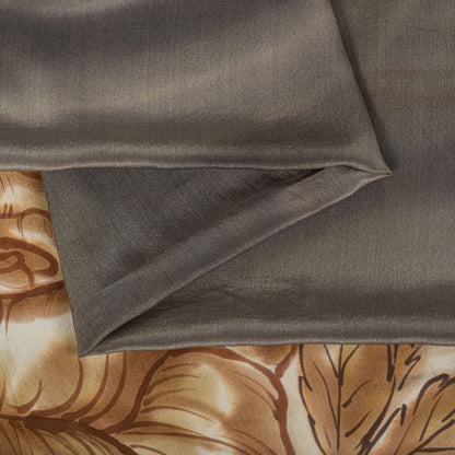 Sanskriti Vintage Saree Gray Pure Crepe Floral Digital Print Sari 5+Yard Fabric