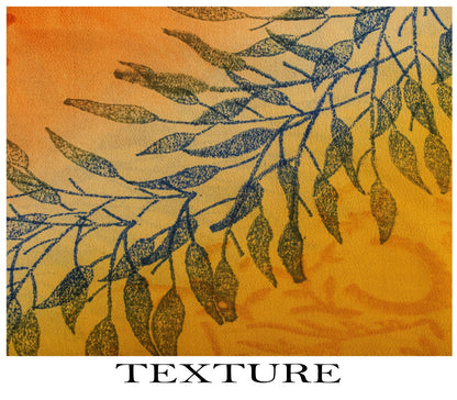 Sanskriti Vintage Saree Yellow Pure Crepe Silk Floral Print Sari 5.5+Yard Fabric