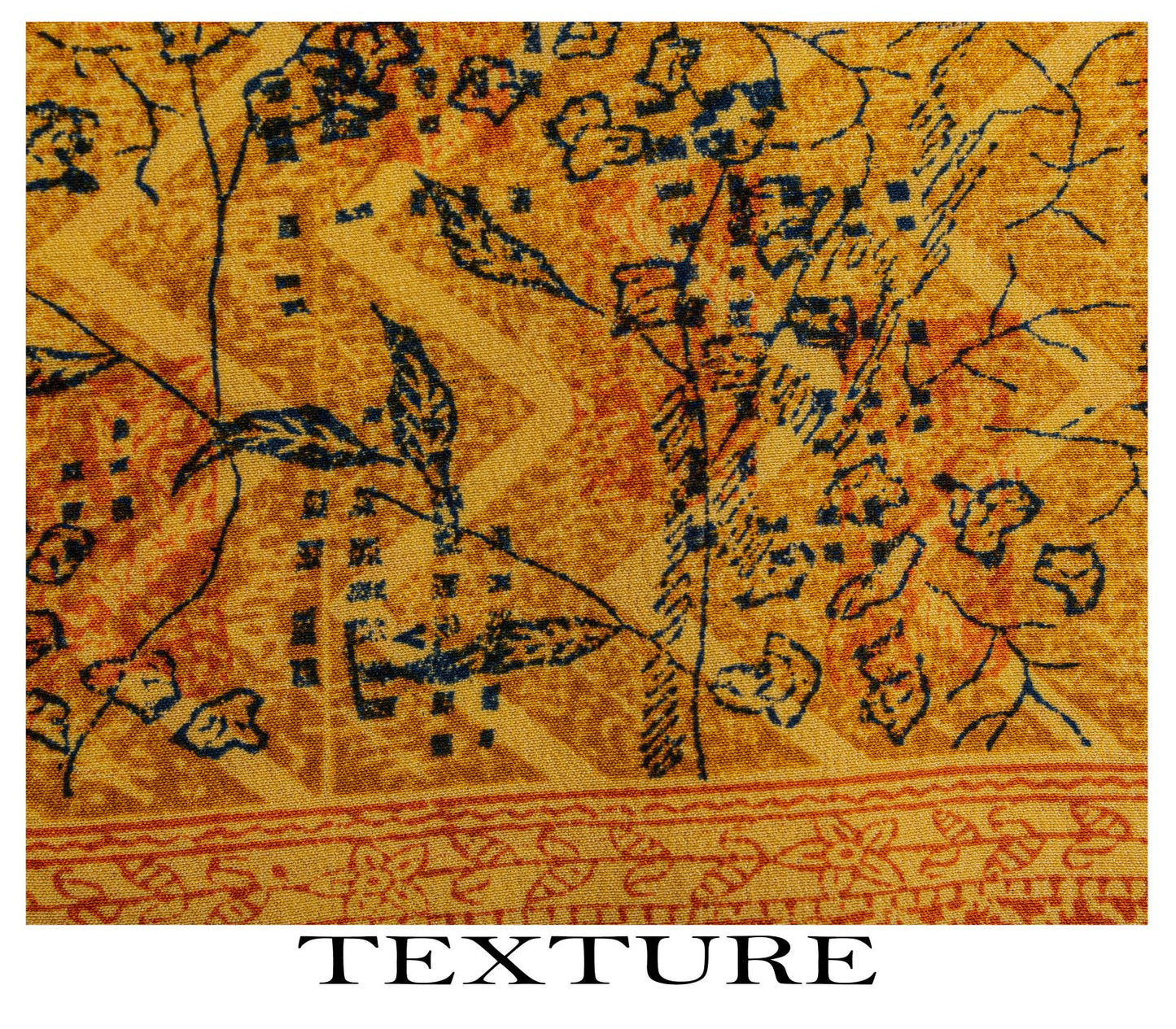Sanskriti Vintage Saree Yellow Pure Crepe Drum Floral Printed Sari 5+Yard Fabric