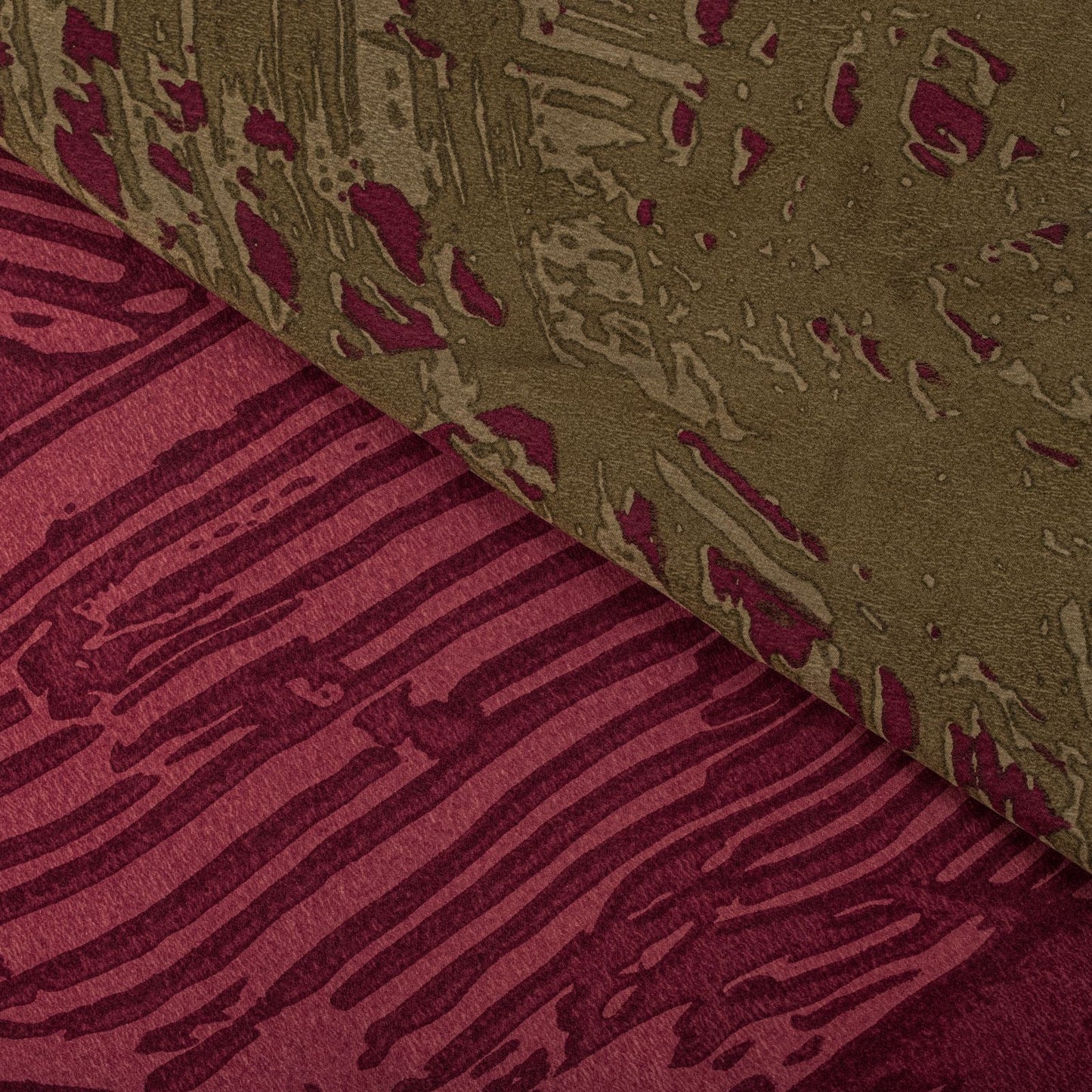 Sanskriti Vintage Saree Maroon Pure Crepe Abstract Printed Sari 5.5+Yard Fabric