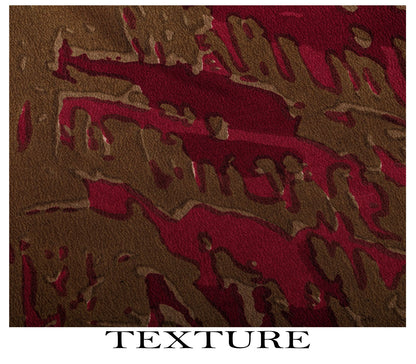 Sanskriti Vintage Saree Maroon Pure Crepe Abstract Printed Sari 5.5+Yard Fabric