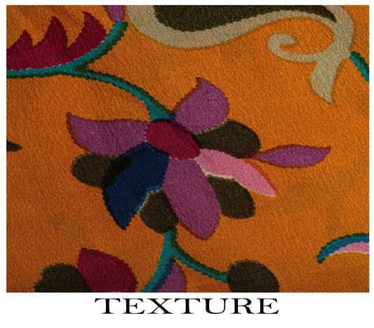 Sanskriti Vintage Saree Yelow Pure Crepe Kani Palla Printed Sari 5.5+Yard Fabric