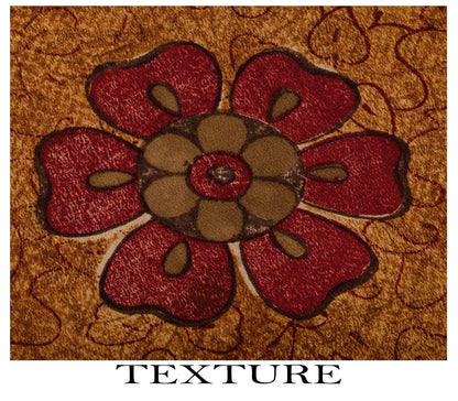 Sanskriti Vintage Saree Brown Pure Crepe Paisley Print Sari 5.5+Yard CraftFabric