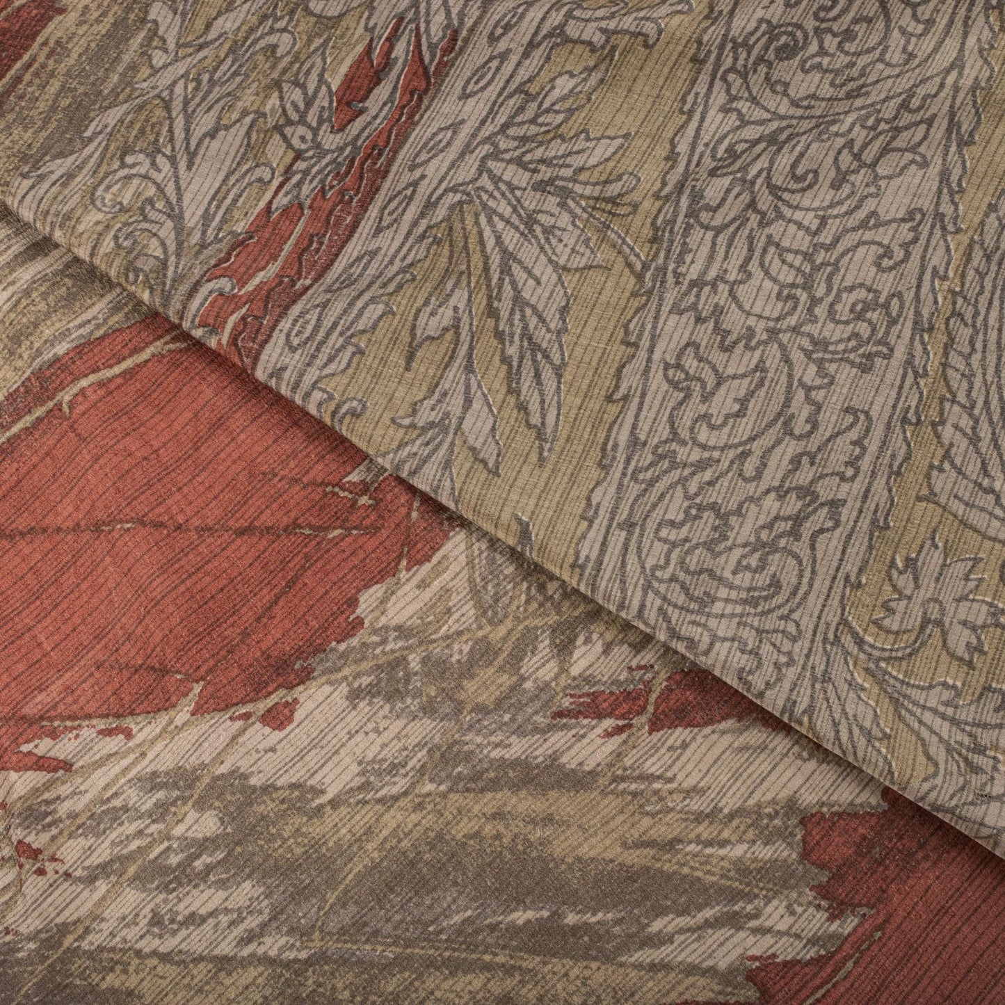 Sanskriti Vintage Saree Pink 100% Pure Crepe Abstract Print Sari 5.5+Yard Fabric