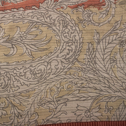 Sanskriti Vintage Saree Pink 100% Pure Crepe Abstract Print Sari 5.5+Yard Fabric