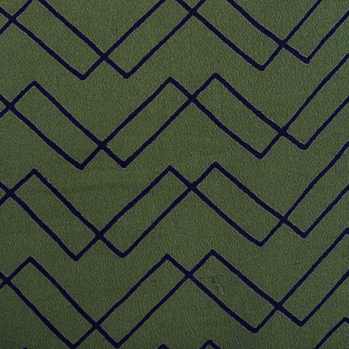 Sanskriti Vintage Saree Blue-Green Pure Crepe Floral Print Sari 5.5+Yard Fabric