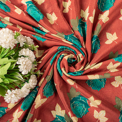 Sanskriti Vintage Saree Pink Pure Crepe Silk Digital Print Sari 5.5+Yard Fabric