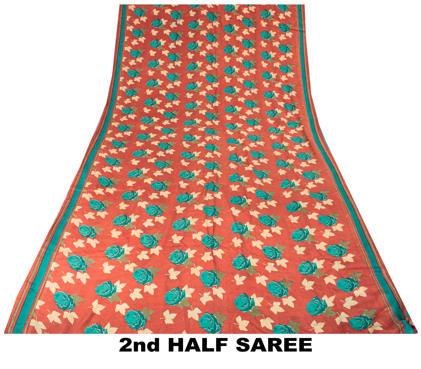 Sanskriti Vintage Saree Pink Pure Crepe Silk Digital Print Sari 5.5+Yard Fabric