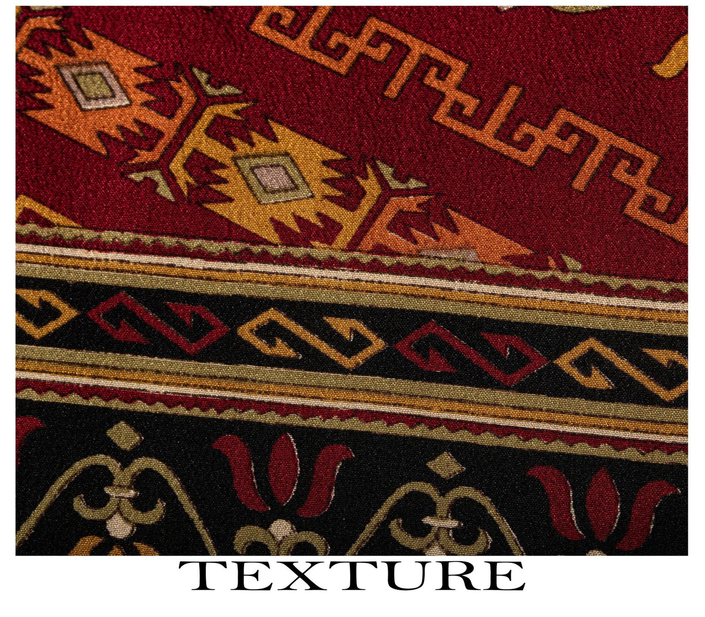 Sanskriti Vintage Saree Maroon 100% Pure Crepe Geometric Print Sari 6+Yd Fabric