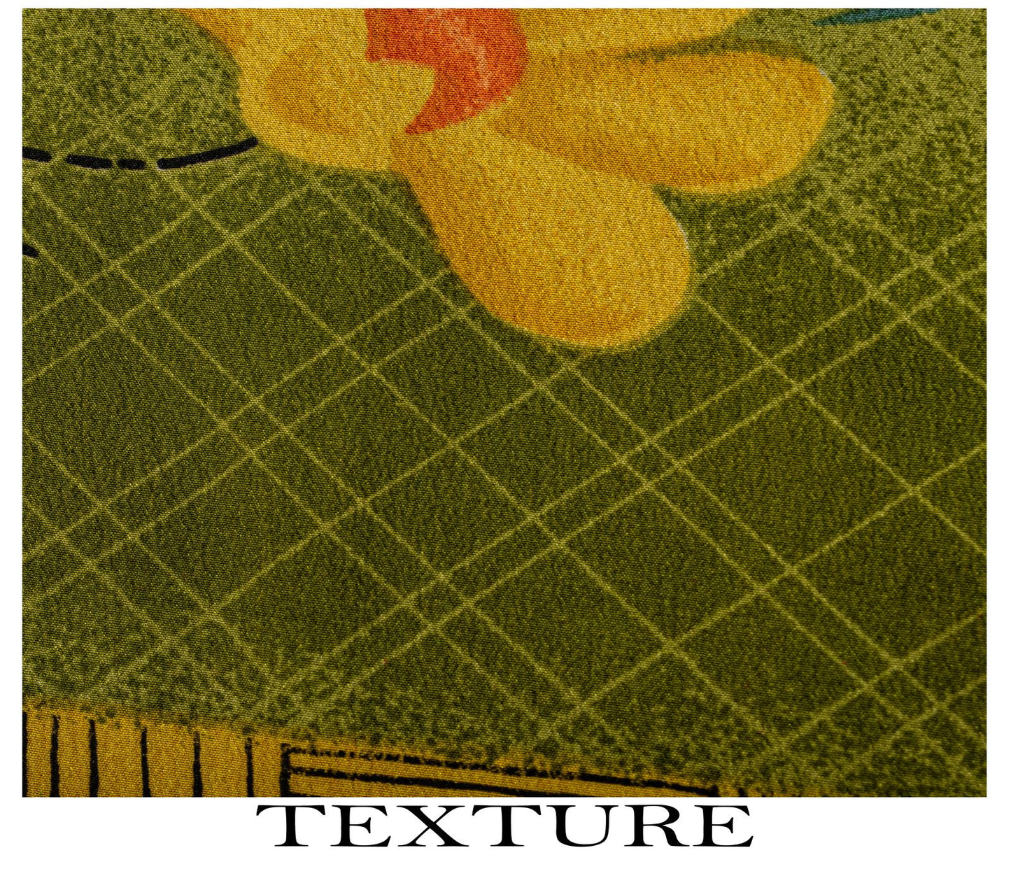 Sanskriti Vintage Saree Green 100% Pure Crepe Floral Print Sari 5.5+Yard Fabric