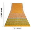 Sanskriti Vintage Yellow Sarees 100% Pure Crepe Silk Printed Sari 5 Yard Sustainable Fabric