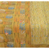 Sanskriti Vintage Indian Sarees Printed Pure Crepe Silk Sari Craft Soft Fabric