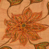 Sanskriti Vintage Printed Pure Crepe Silk Sarees Peach Dress Sari Craft Fabric