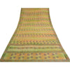 Сари Sanskriti Vintage Green, 100% чистый креп-шелк, напечатанное сари, 5 ярдов, устойчивая ткань