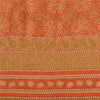 Sanskriti Vintage Peach Sarees 100% Pure Crepe Silk Printed Sari Craft Sustainable Fabric