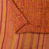 Sanskriti Vintage Orange Indian Sarees Pure Crepe Silk Fabric Printed Sari Craft